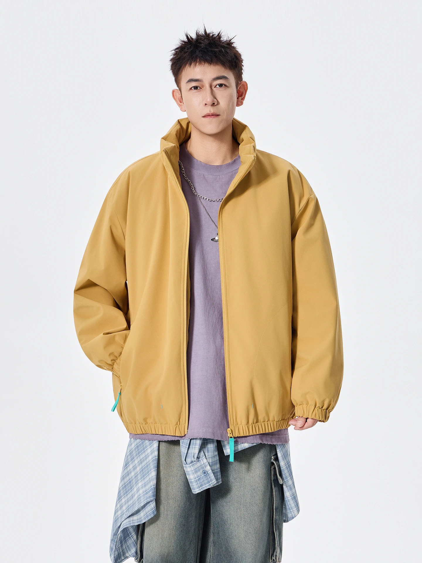 

Хлопковая куртка Thiened с воротником-стойкой, однотонная, свободного кроя, теплая, универсальная, для пар, зимняя, модный бренд