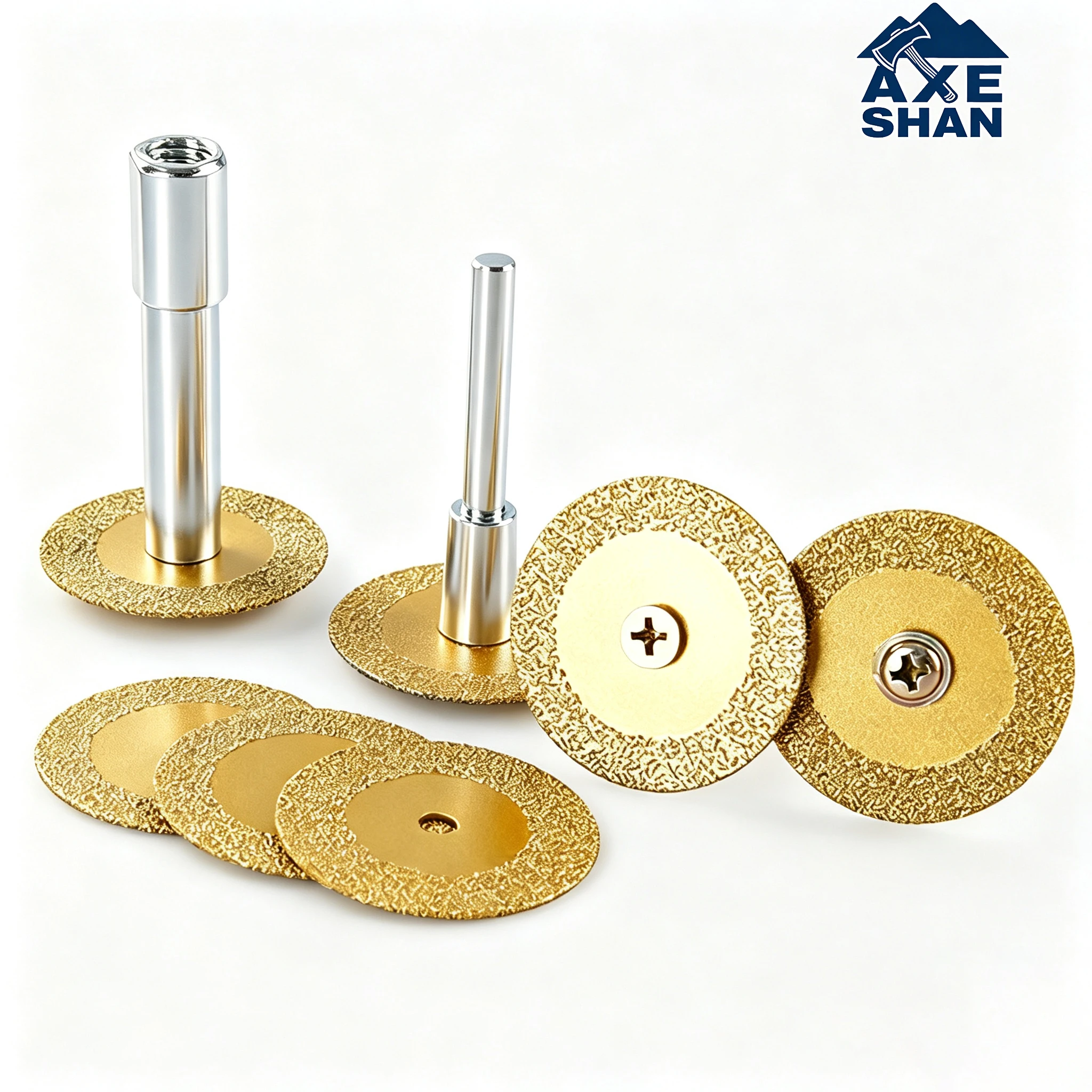 1/2/6pc Mini Diamond Saw Blade 40mm Brazed Grinding Disc With Shaft for Marble Tile Quartz Stone Cutting Fit Drill Angle Grinder