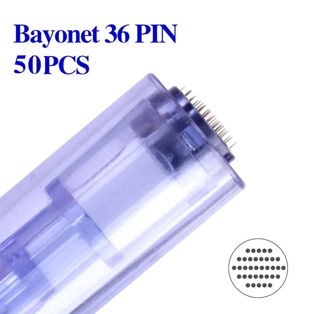 A6 Bajonet Cartridge Naald 50/100 stuks voor A6 Dr Pen Microneedling Micro Naalden Wegwerp Vervanging Tips 9 12 36 42pin Ronde