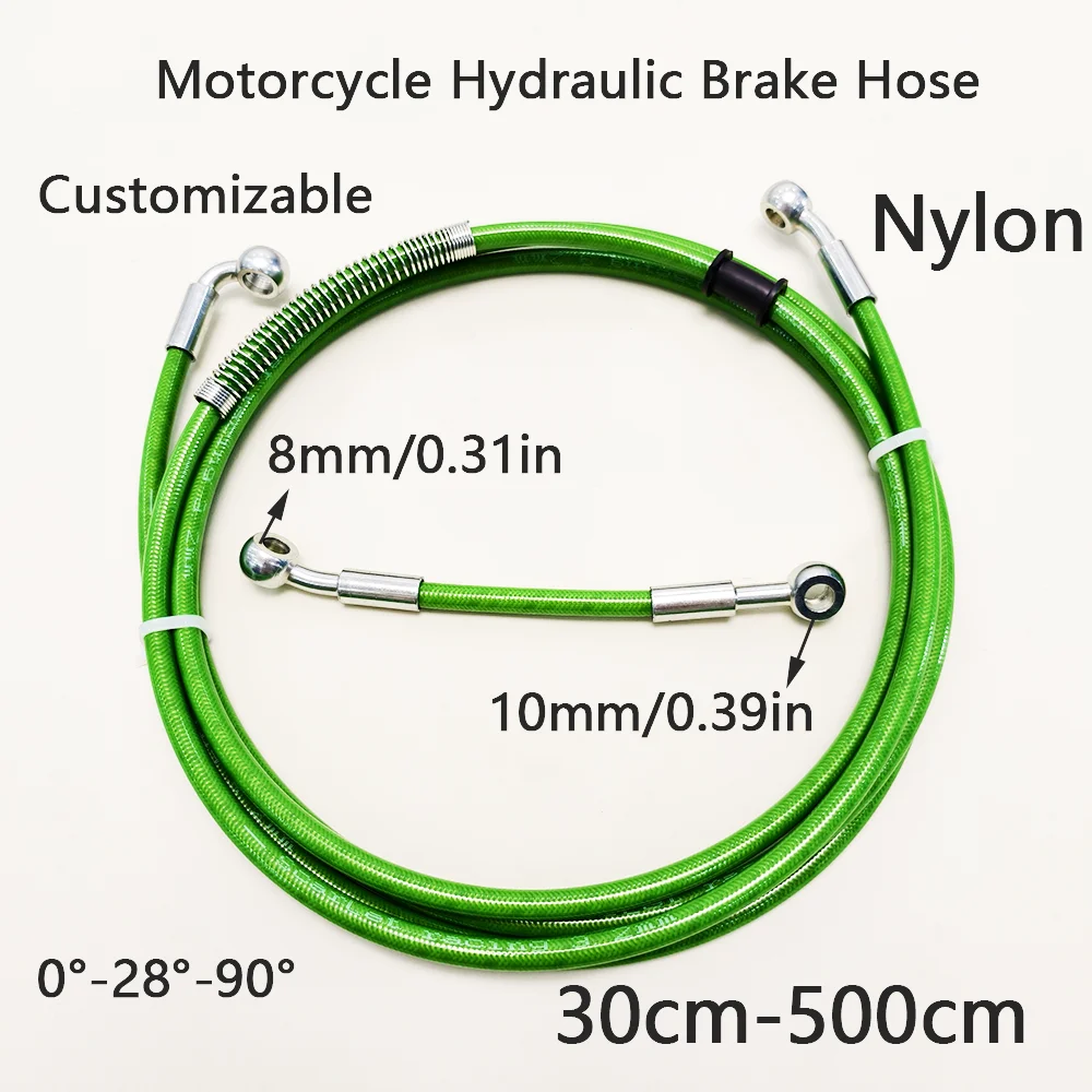 

30cm-500cm Brake Hose Hydraulic DOT Line Cable M8 M10 0°~ 28°~90° Banjo for Suzuki Kawasaki Yamaha Pipe Line Braided oil hose