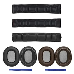 Replacement leather Ear Pads Cushion Headband For Sony MDR-1A MDR-1ADAC MDR 1A 1ADAC 1RBT 1ABT Headphones EarPads Headbeam Cover