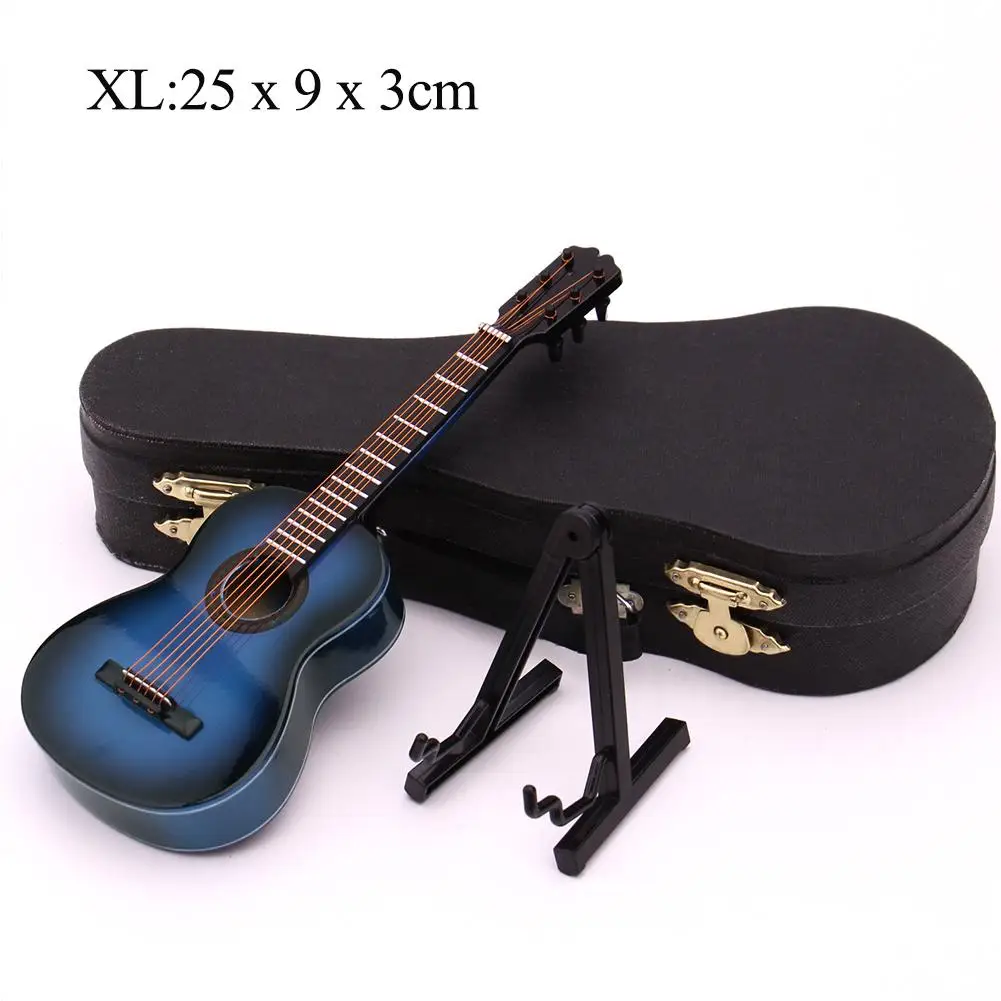 

Mini Guitar Miniature Model Classical Guitar Miniature Wooden Mini Musical Instrument Model Collection