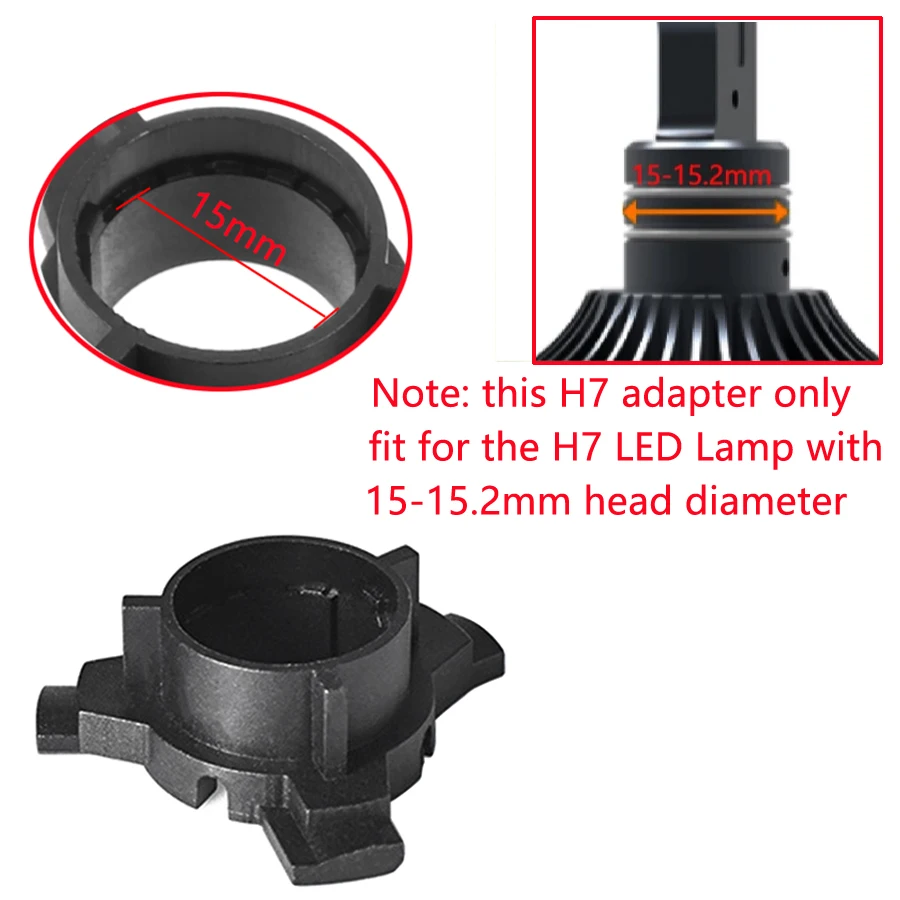 Nhautp 2pcs h7 led adapter halter für kia k3 k4 k5 sorento für hyundai neue santafe/tucson/qashqai sonata 9. scheinwerfer lampen sockel