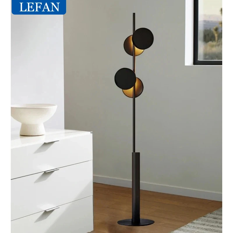 Imagem -02 - Moderno Premium Preto Led Lâmpadas de Chão Sala de Estar Sofá Lado Lâmpada de pé Quarto Cabeceira Luz Ambiente Home Decor