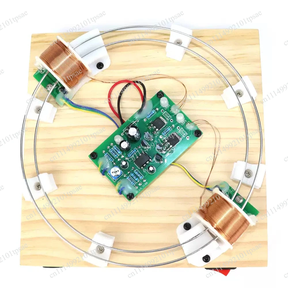 Handmade Electromagnetic Cyclotron Demonstration Model Ring Particle Accelerator with Pure Copper Coil for Tech Science Project