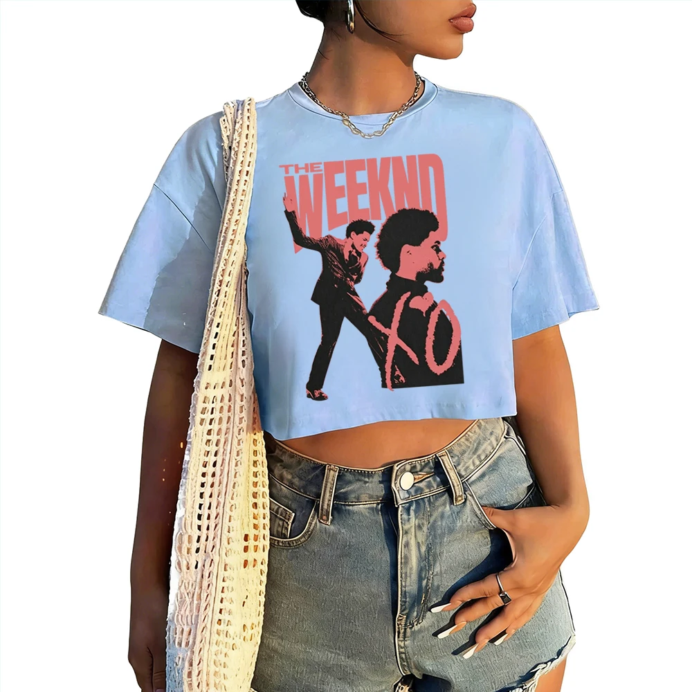 The-Weeknd Tour 2026 Shirt Women O-Neck Short Sleeves Crop Tops T-shirt image 3