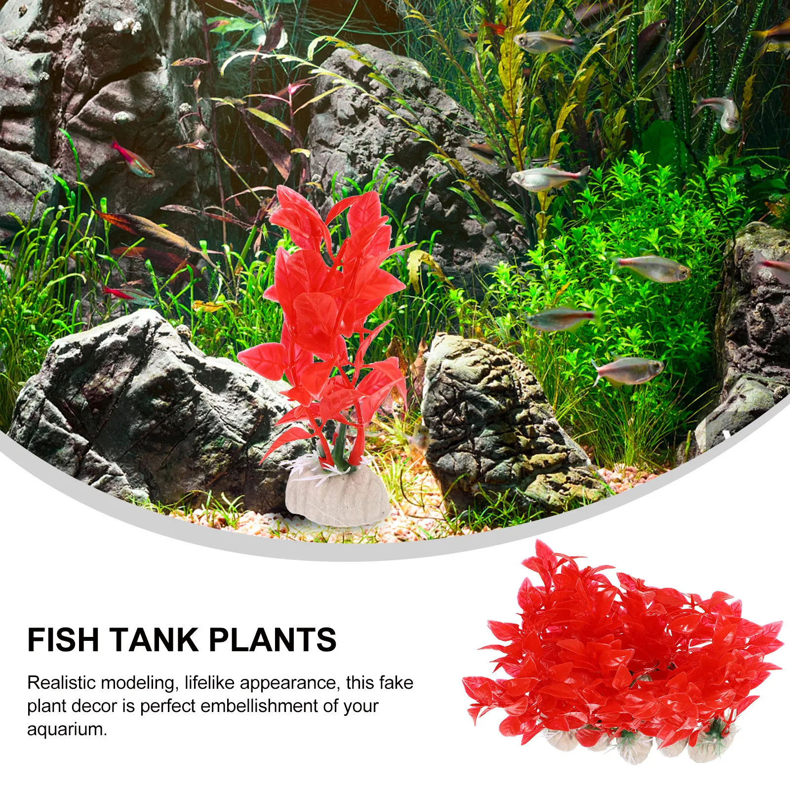 20個入りリアルな人工水槽植物、安全で無毒のPVC製水槽アク - Non Planted Aquarium Fish のレビューと価格