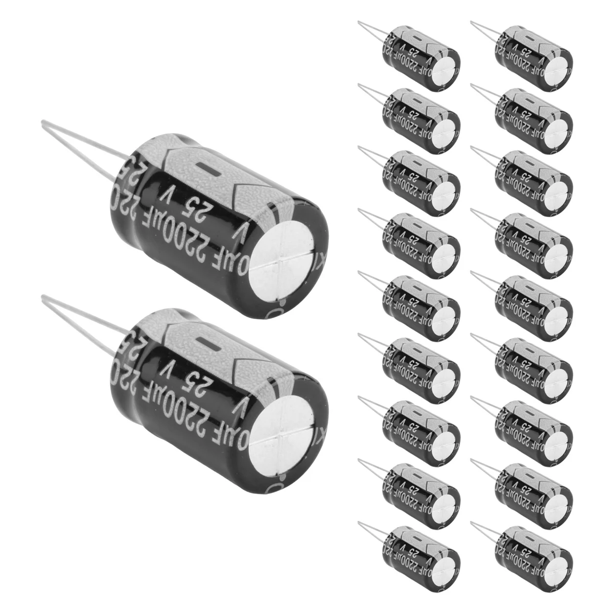 ABLQ 20 Pcs 13x21mm 2200uF 25V Radial Aluminum Electrolytic Capacitors