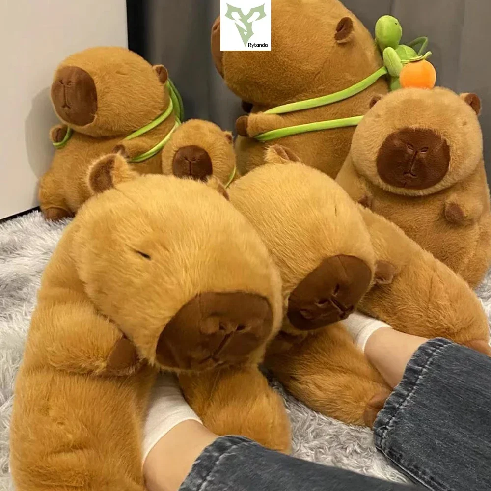 Capybara Plush Slippers Women Cartoon Cute Lovely Soft  Animals Plushy Shoes Cozy Capibara Sandals Winter Indoor Warm Slipper