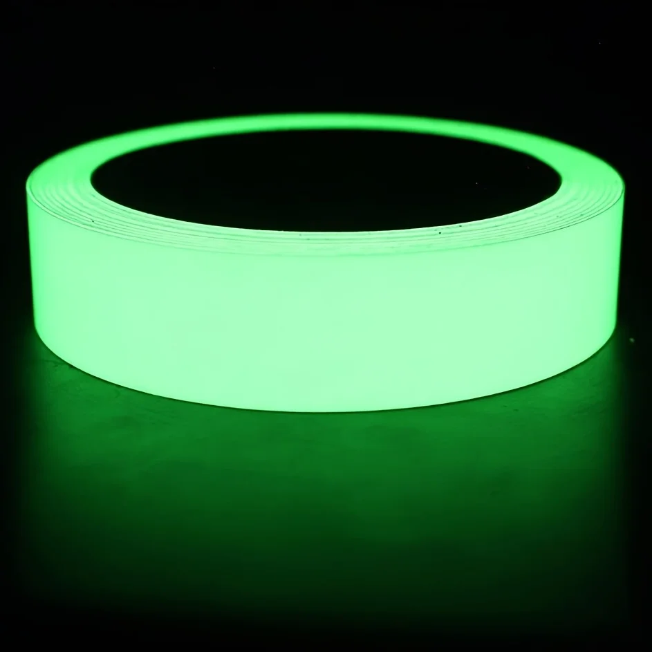 YITAPE Glow in The Dark Tape Luminous Green Warning Tape Self-Adhesive Reflective Fluorescent Tape for Stairs Walls 1/2.5cm*3M