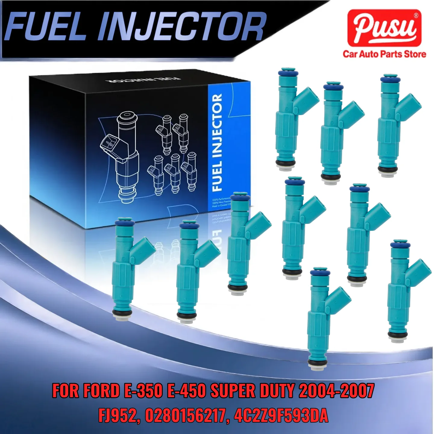 

10 топливных форсунок для Ford E350 E450 2004 2007 6 8L 0280156217 4C2Z9F593DA