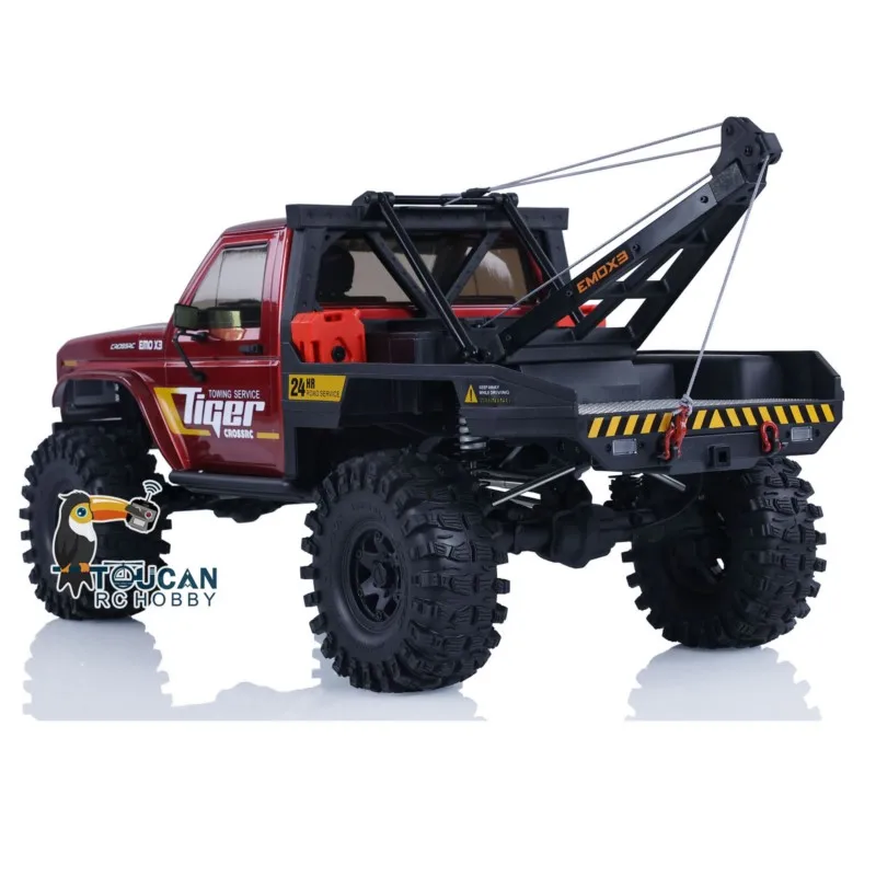Super Deal 1/8 CROSSRC EMO X3 Rescue Towing Car 4x4 Differential Lock Brushed Motor ESC RC Crawler for Emergency Simulation