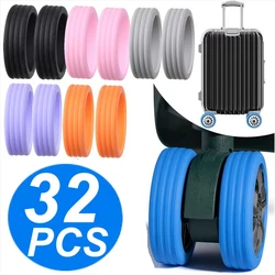 32/8PCS Silicone Wheel Protector Luggage Compartment Wheel Protect Cover Trolley Case Silent Caster Sleeve Suitcase Accessories
