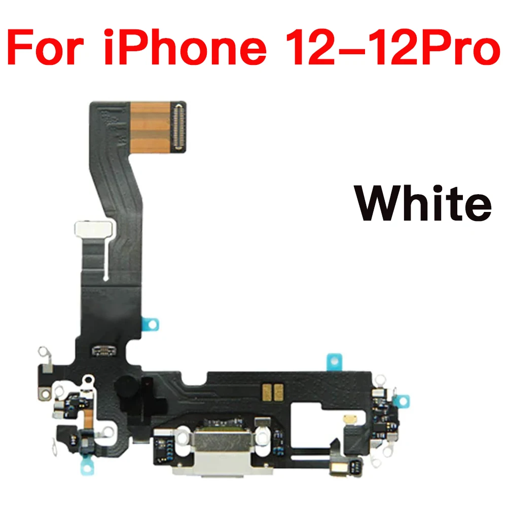Charging Port USB Dock Flex Cable For iPhone 11 12 12Mini Pro Max Charger Microphone And Signal Antenna Replacement