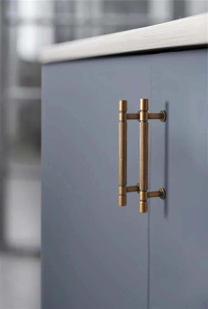 TONA Zinc Alloy Solid Cabinet Handles Drawer Pulls with Non-slip Stripes Household Cabinet Hardware Long Kitchen Handles