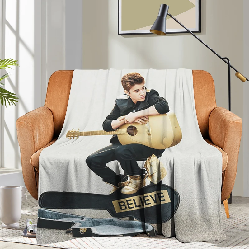 

Blanket Sofa Winter Warm Justin Bieber Microfiber Bedding King Size Fleece Camping Custom Decorative Nap Fluffy Soft Blankets