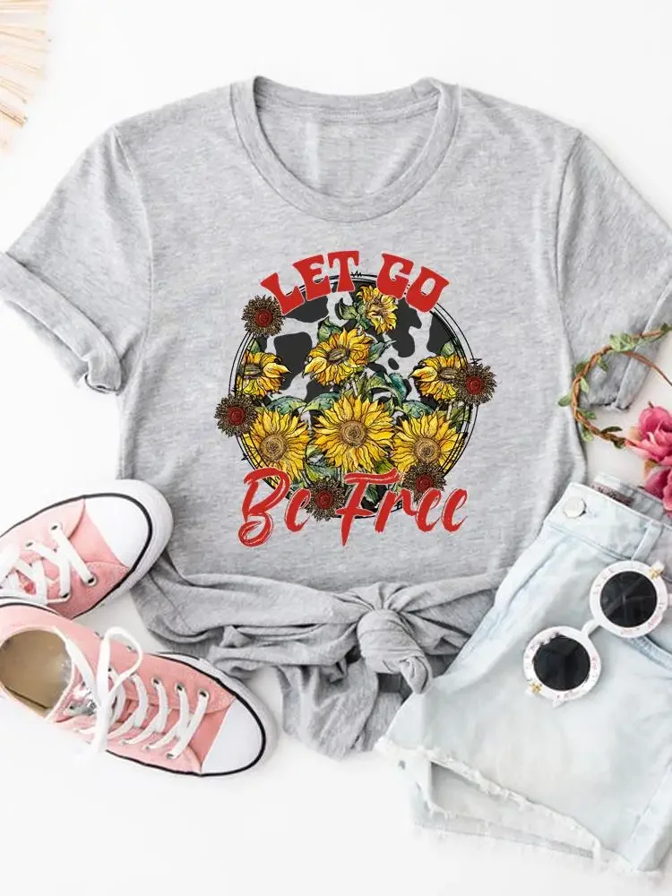 t-shirt femme Butterfly Flower Lovely Fashion Summer T-shirts Women Cartoon Shirt Clothing Female Print T Top Graphic Tee