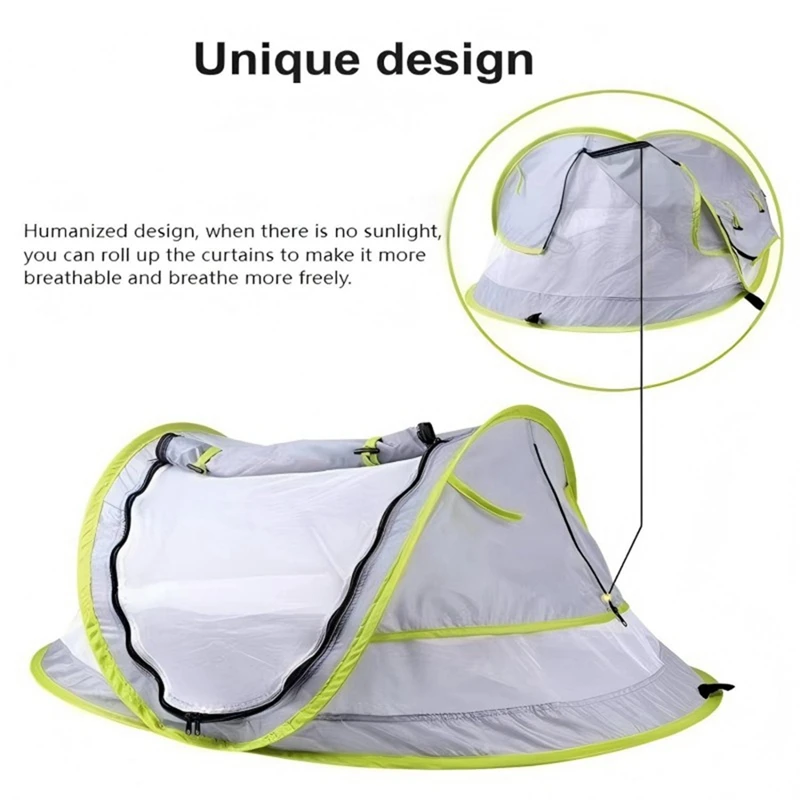 ベビービーチテント折りたたみ式自動ポップアップ UV 保護サンシェード幼児屋外旅行プールままごとのおもちゃ