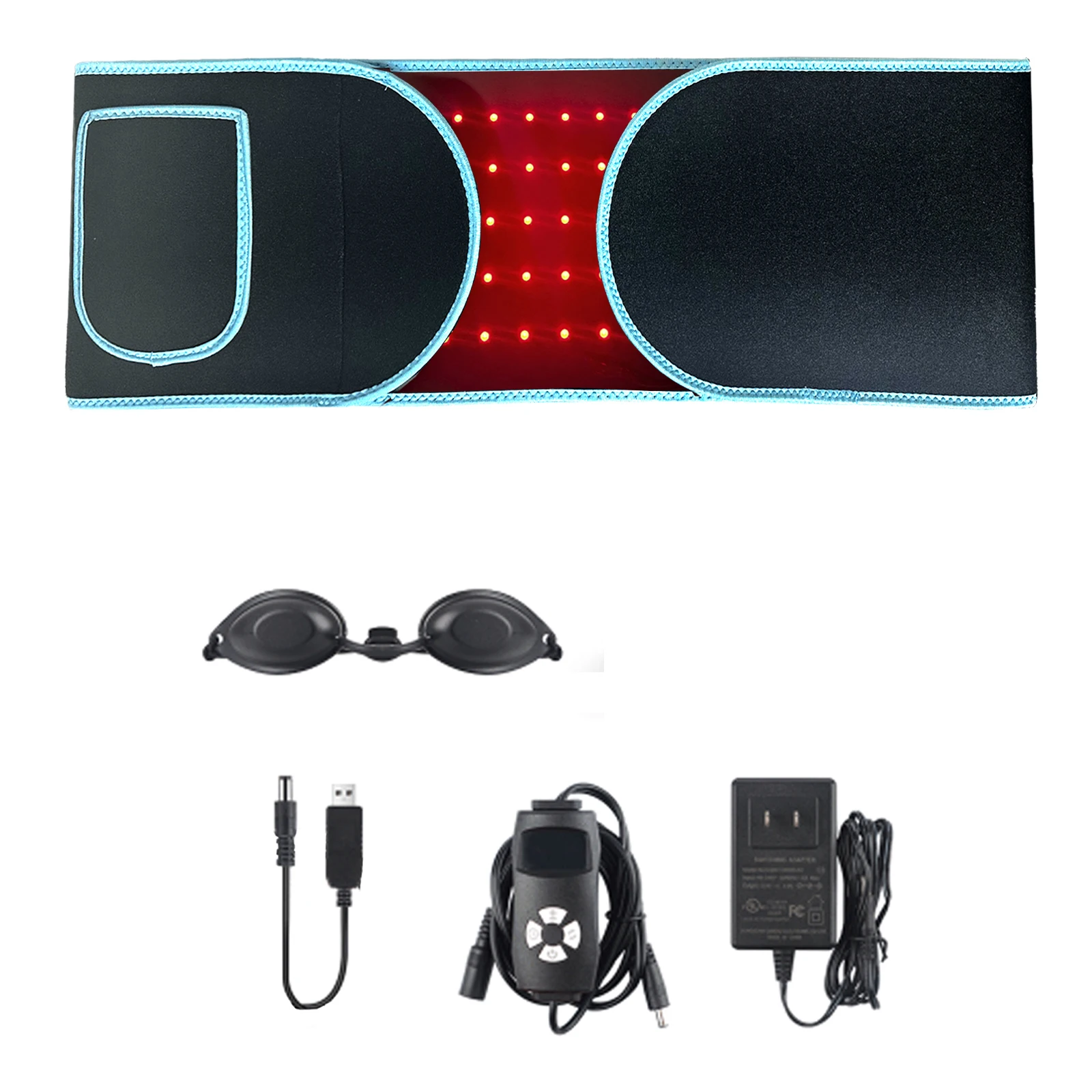 125LED 660&850NM Infrared＆RED Light Therapy Belt Back Pain Relief Wrap Burn Fat Device Slimming Machine Waist Heat Pad Full Body