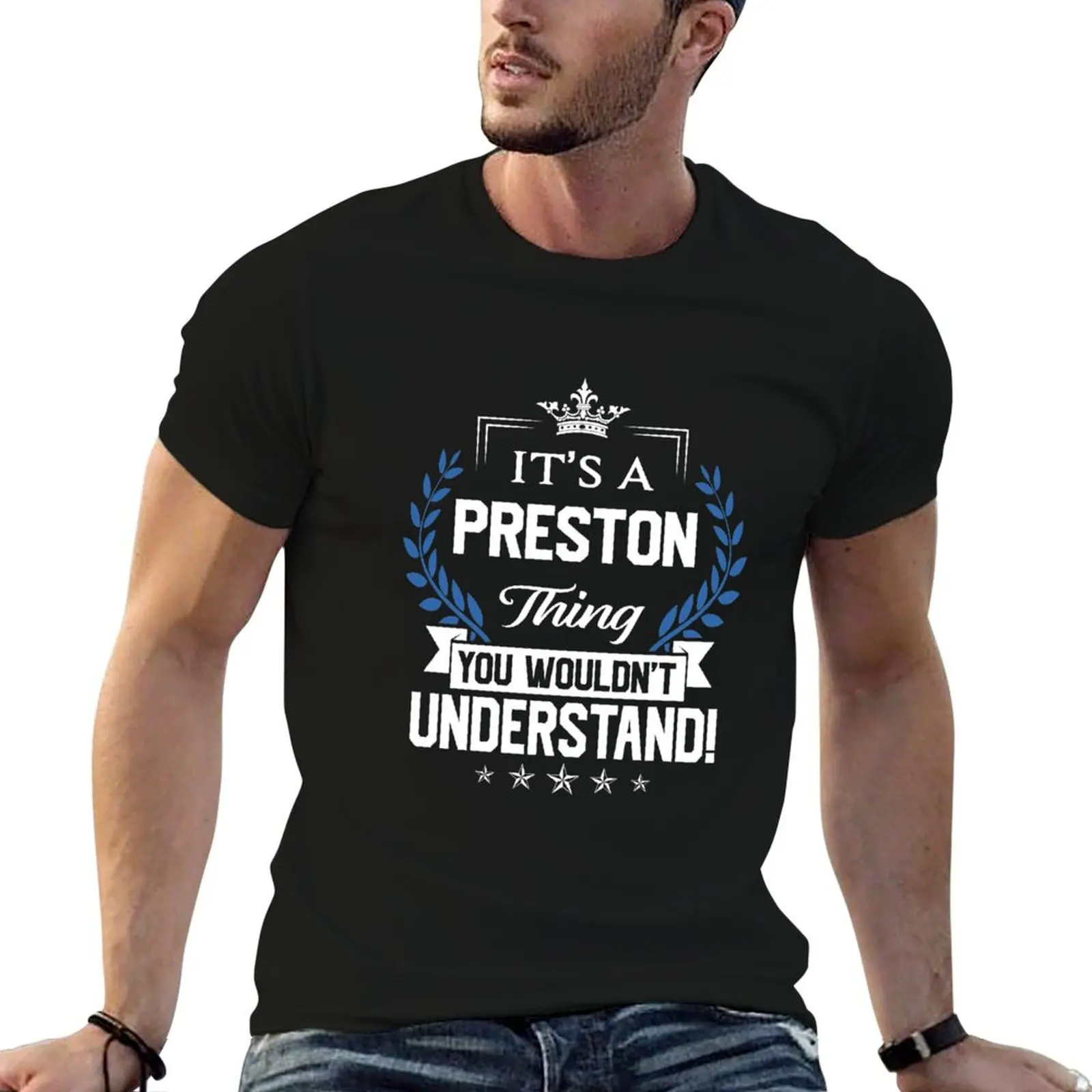 Camiseta con nombre de Preston - Preston Things Name 2, camiseta de regalo, camisetas de algodón para hombre, camiseta 100% para hombre