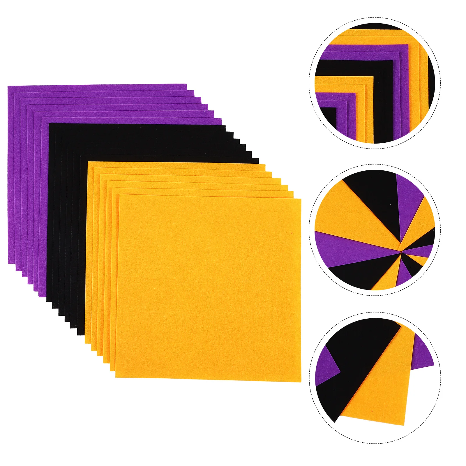 

18Pcs Halloween Felt Fabric Sheets Durable Colorful DIY Nonwoven Craft Cloth Patchwork Sheets for Halloween DIY Sewing Crafts