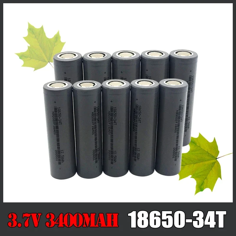 18650 3.7v 3400mah 34T, Suitable for Power Banks, Mobile Inverters, UV Counterfeit Detection Lamps, Fluorescent Agent Anti