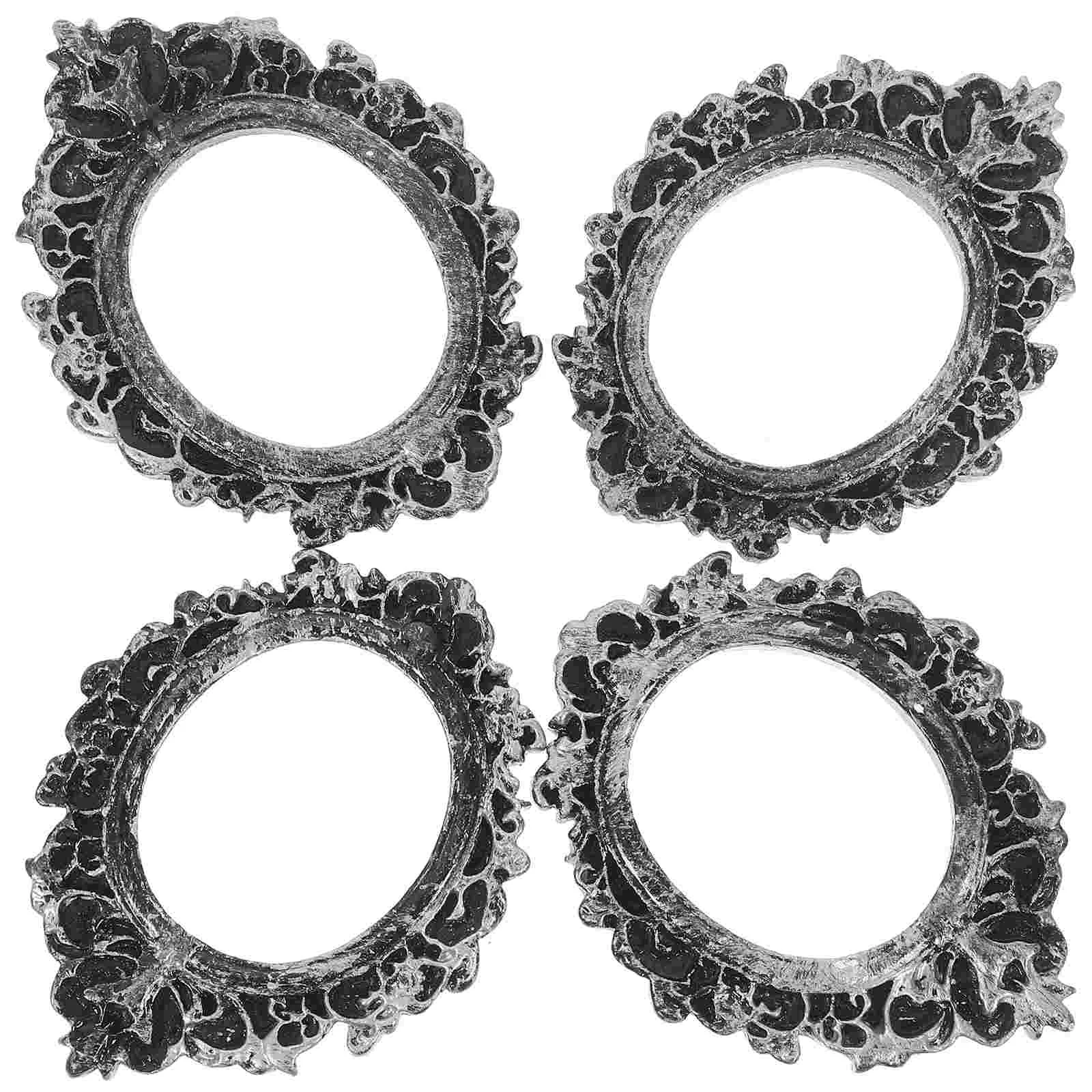 4 Pcs Retro Photo Frame Display Small Picture Vintage Mini Home Decor Frames Ornament