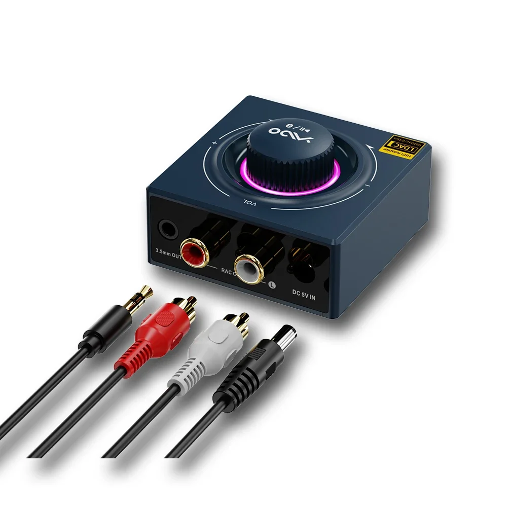 

YMOO B06T3+ LDAC Bluetooth5.2 Беспроводной аудиоприемник 30 мс RCA 3,5 мм для динамиков/усилителя с телефона/ноутбука/планшета с низкой задержкой