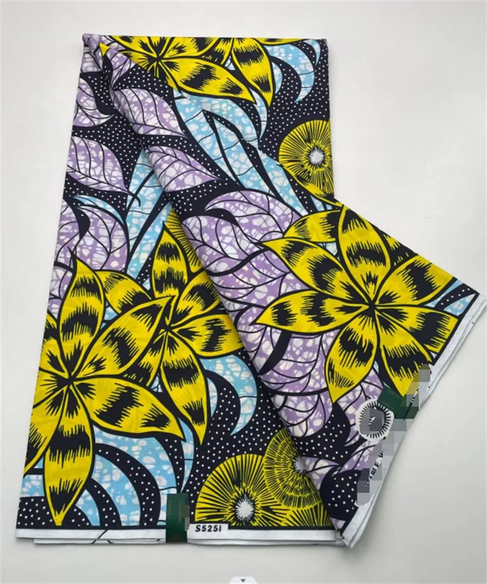 

Wholesale Prices African Wax Prints Fabric Ankara Wax 100% Cotton Original Guaranteed Veritable Wax Sewing Tissu Material