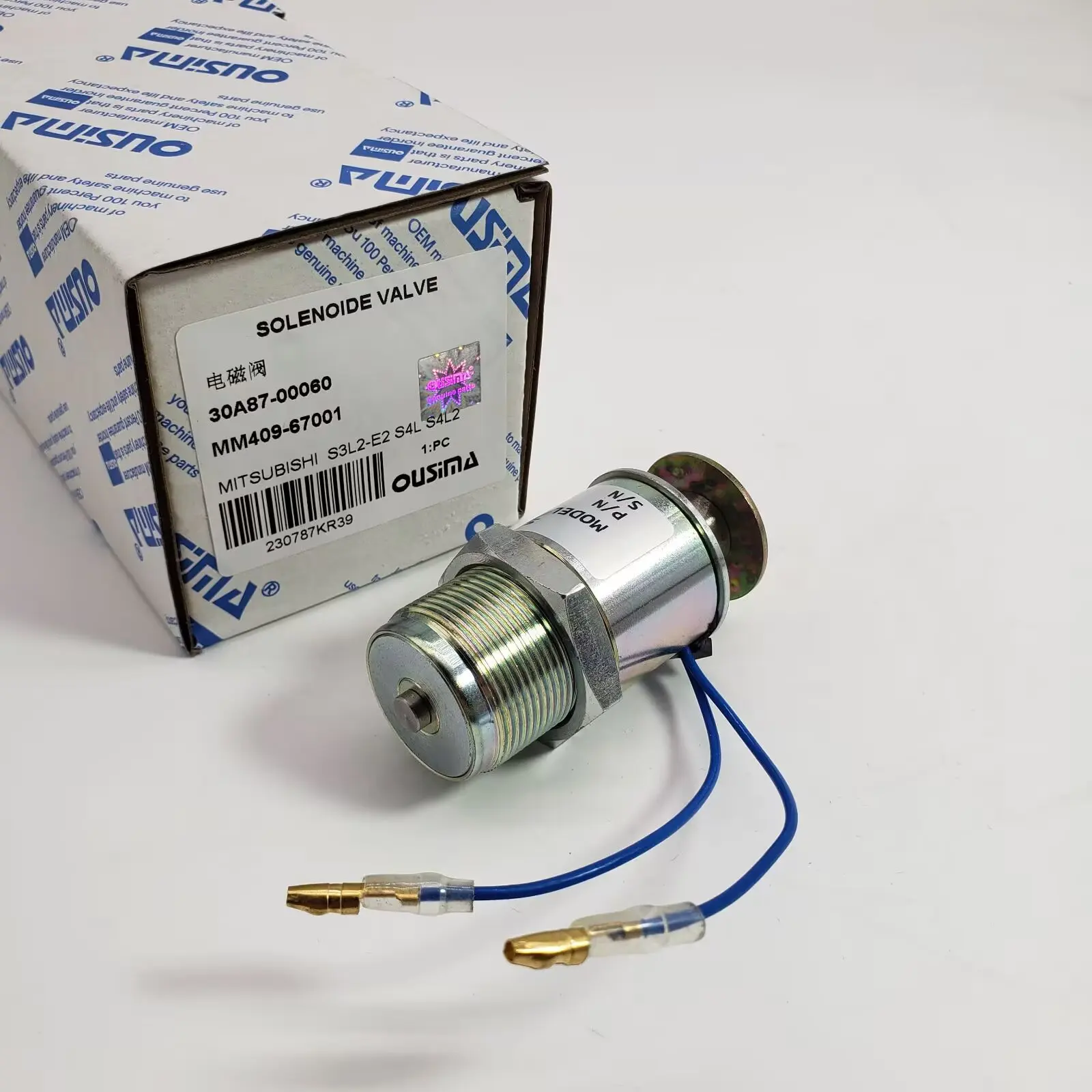 OUSIMA Construction Machinery Parts 30A87-00060   MM409-67001Solenoide Valve  for MISUBISHI S3L2-E2 S4L S4L2