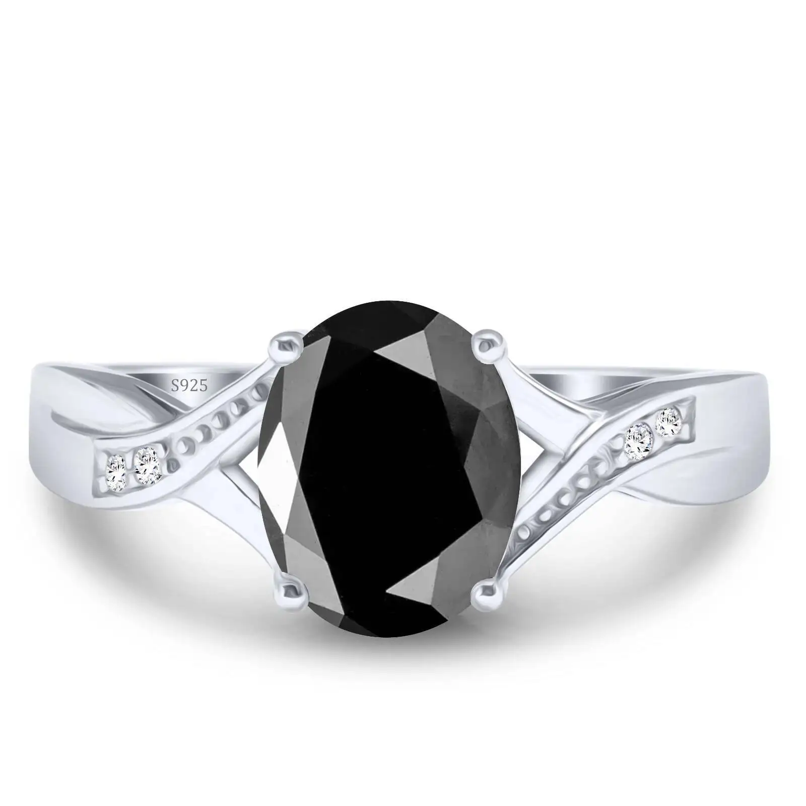 2CT Moissanit Feenartige Zierliche Anhänger für Damen S925 Reines Silber Verlobungsring Hochzeit Feiner Schmuck Farbenfrohe Ringe – Detail 12