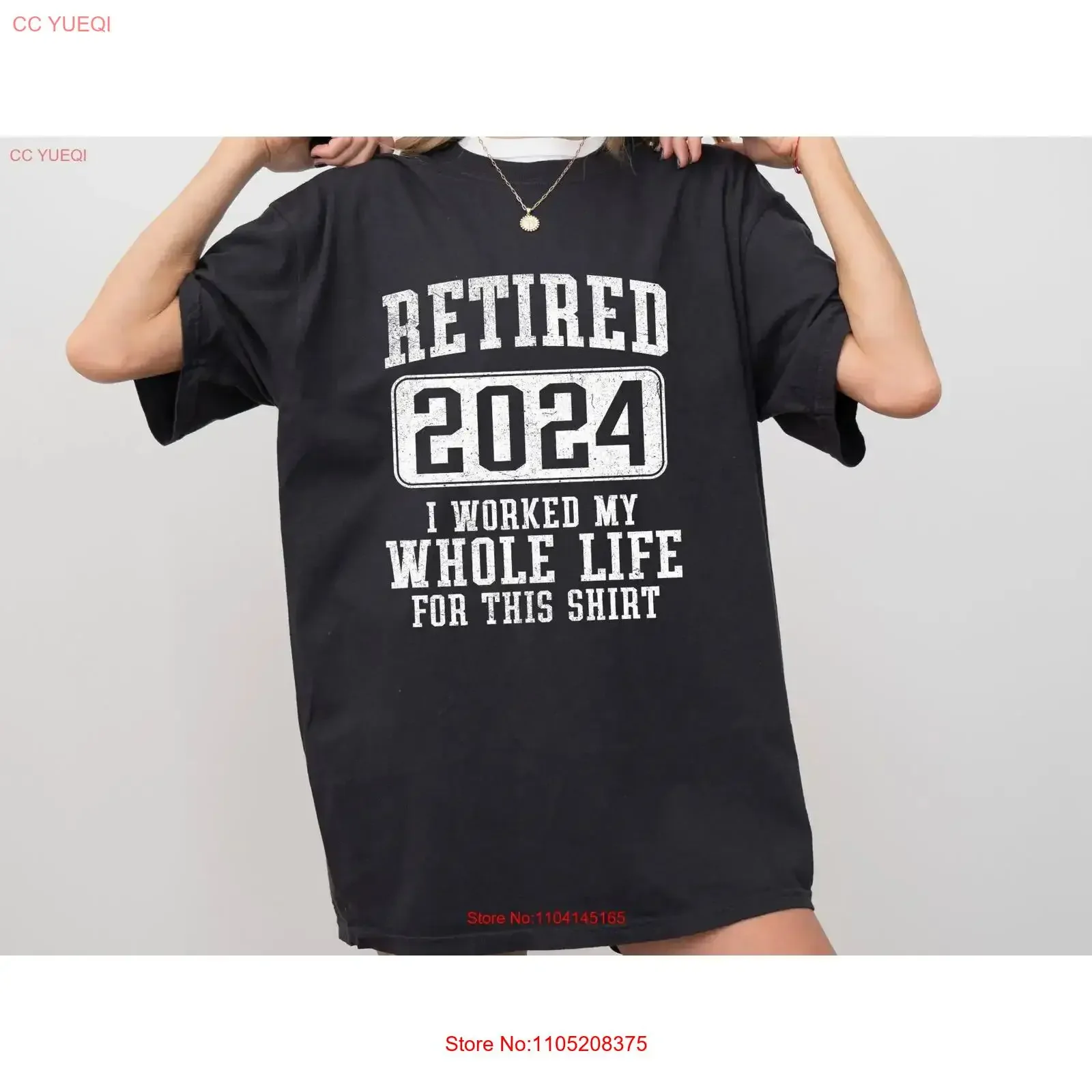 

Retired 2024 T shirt I Worked My Whole Life for This Retirement s Party vintage Washed graphic homme Versatile Comfortable