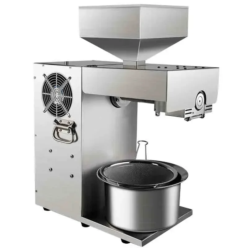 New Electric New Commercial Medium-sized Full-automatic Oil Mill Family Peanut Soybean Tea Seed Olive Food Fryer