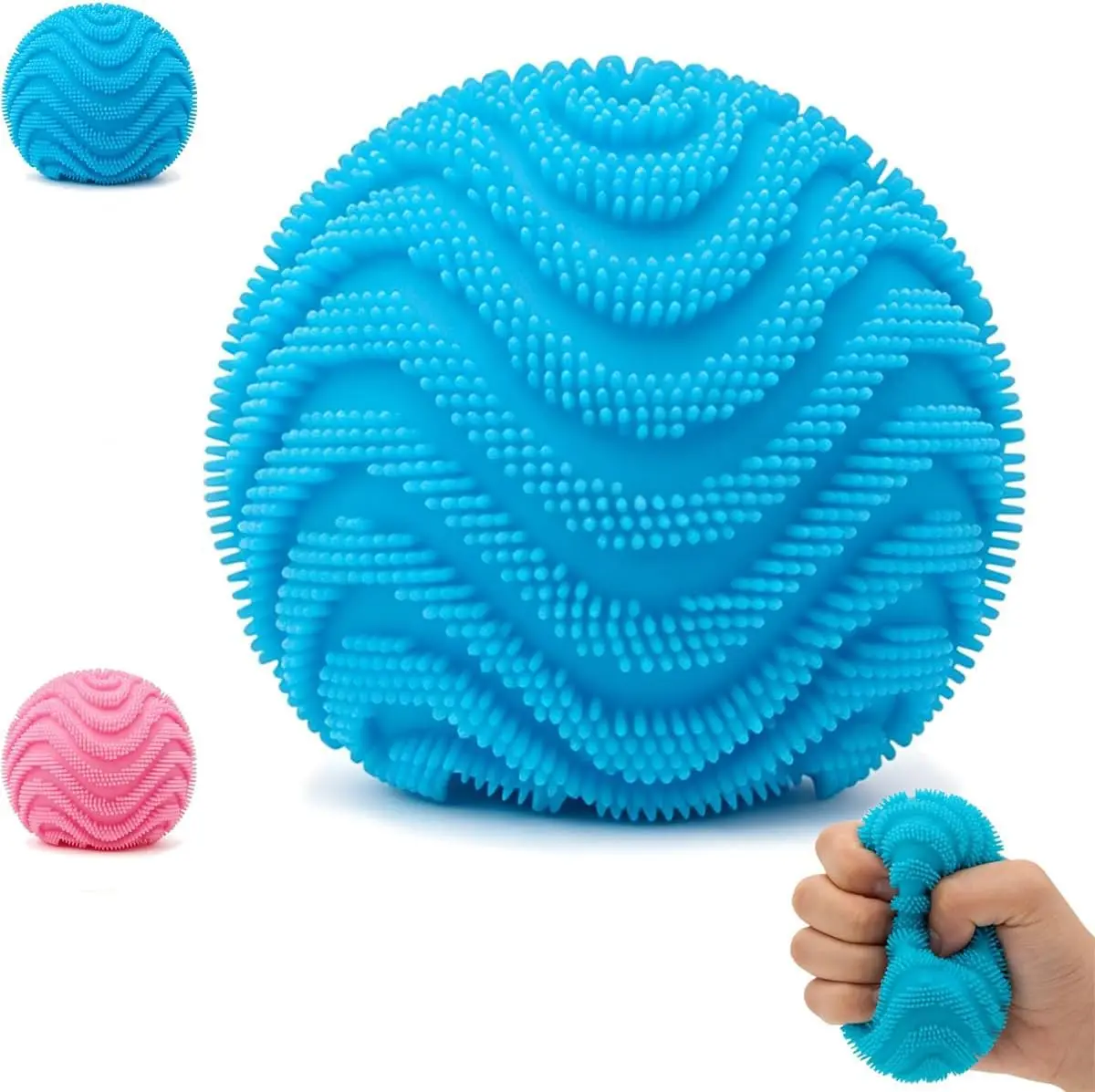 1Pc Fuzz Ball Sensory Squeeze Gift Textured Stress Relief Fidget Ball for Office Staff Desktop