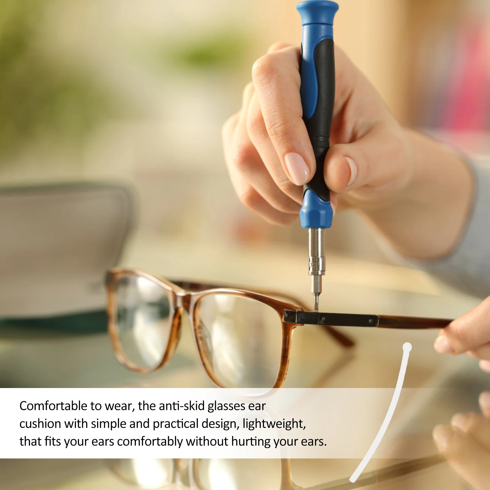 

10pcs Silicone Anti-Slip Glasses Ear Tips Fit For Eyeglasses Sunglasses Replacement Sleeves Eyewear Leg Covers Temple Tips