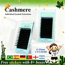 Abonnie Cashmere Lashes Classic Eyelash Extensions Russian Volume Matte Black Eyelashes