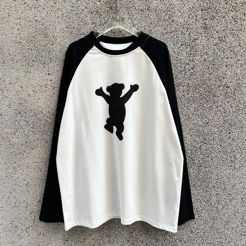 

New Fashionable Women's Clothing 3D Printed Bear Back Image, Cartoon Home Outdoor Sports Casual Cute Girl Long Sleeved