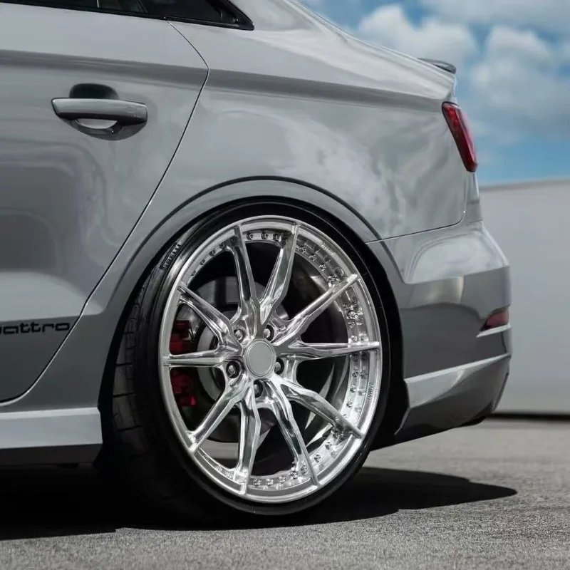 26 Style Polished Silver Deep Dish Lip Two‑piece 18 19 20 21 22 5x114.3/5x120/5x112/5x108 Forged Wheels For Audi Q3 Q5 Rs4 Ra5 A