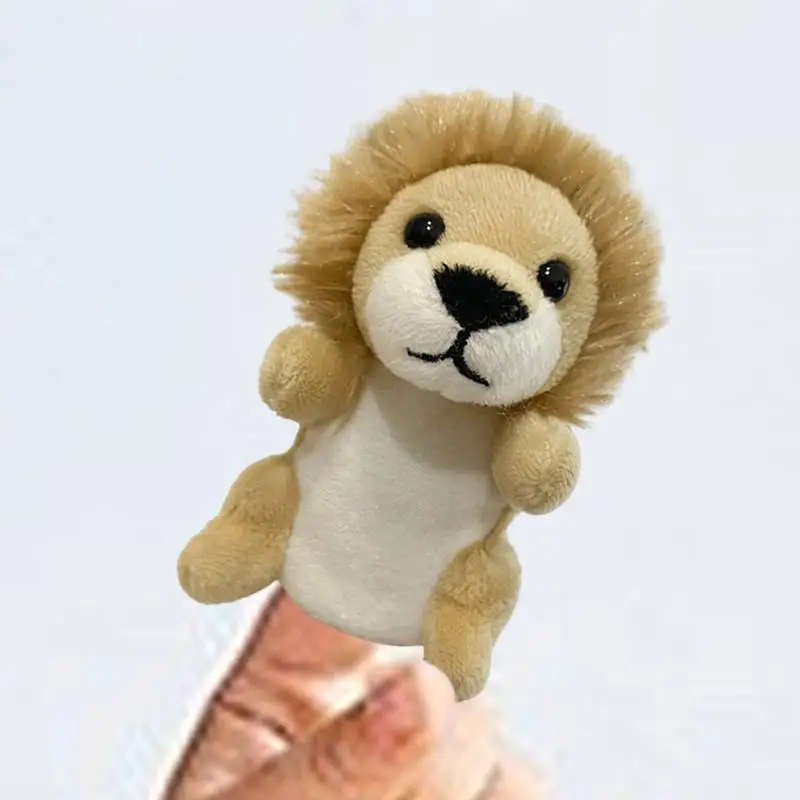 Baby Plush Toy Cartoon Animal Family Finger Puppet Role Play Tell Story Educational Toys For Children Kids