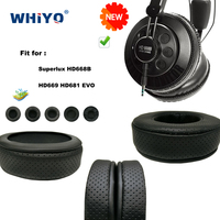 Replacement Ear Pads for Superlux HD668B HD669 HD681 EVO Headset Parts Leather Cushion Velvet Earmuff Headset Sleeve Cover
