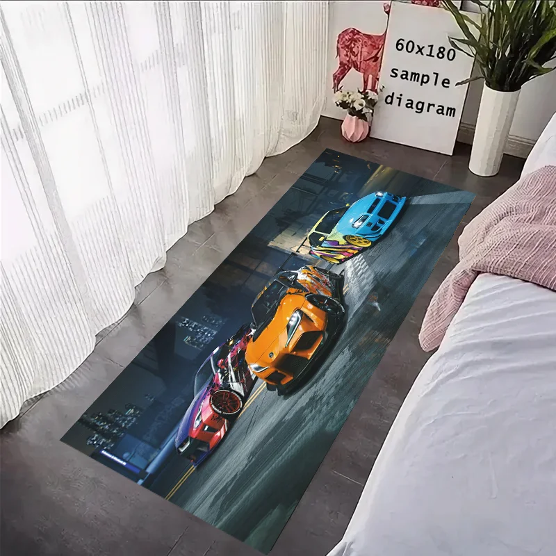 Super Car Racing Car Front Floor Door Entrance Mat Motorcycle Carpet Garage Mat Racing Cool Moto Display Anti-slip Home DecorRug