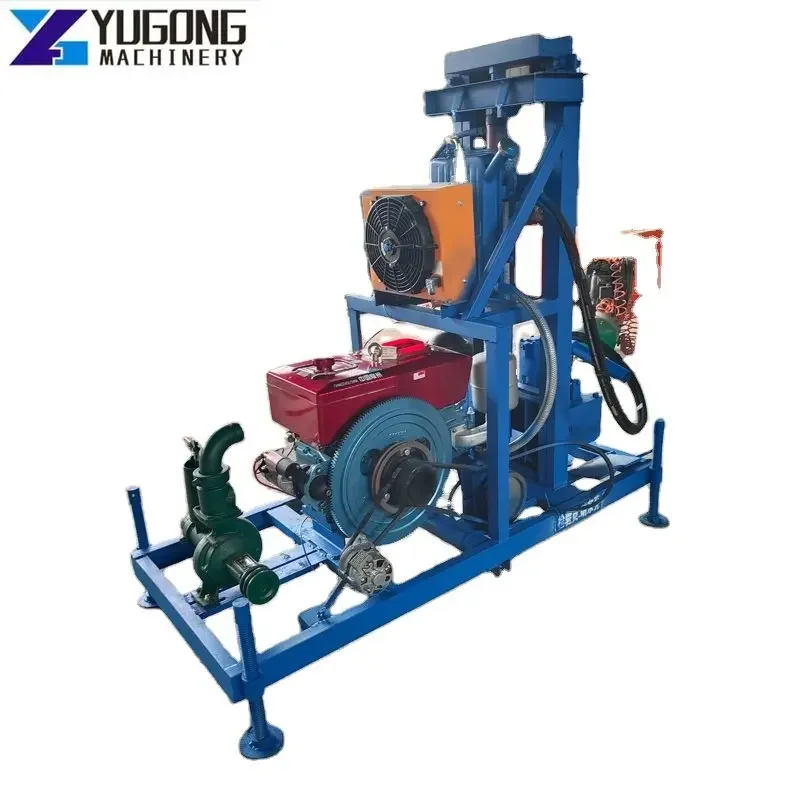 China Low Price Water Well Drilling Rig Machine Small Popular 100m Depth Water Well Drilling Rig Machinery Sale for Bulgaria