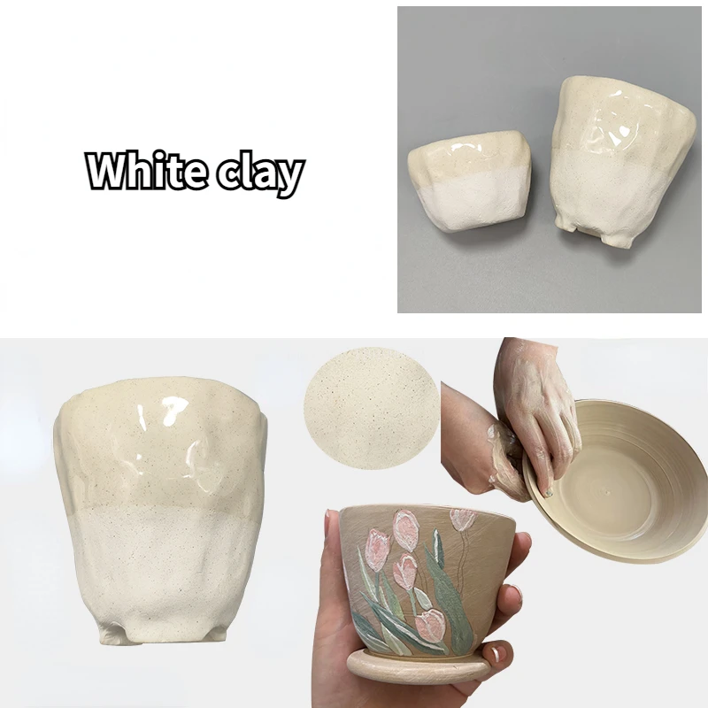 Ceramic Materials Jingdezhen High Temperature Clay Coarse Pottery White Clay Medium Temperature Electric Kiln Hand Frosted Clay