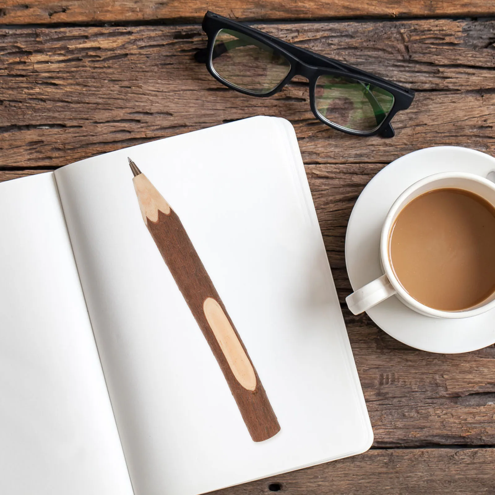 

16Pcs Wooden Ballpoint Pens Natural Wood Material Strong Durability Attractive Look Encourages Writing Interest Great for School