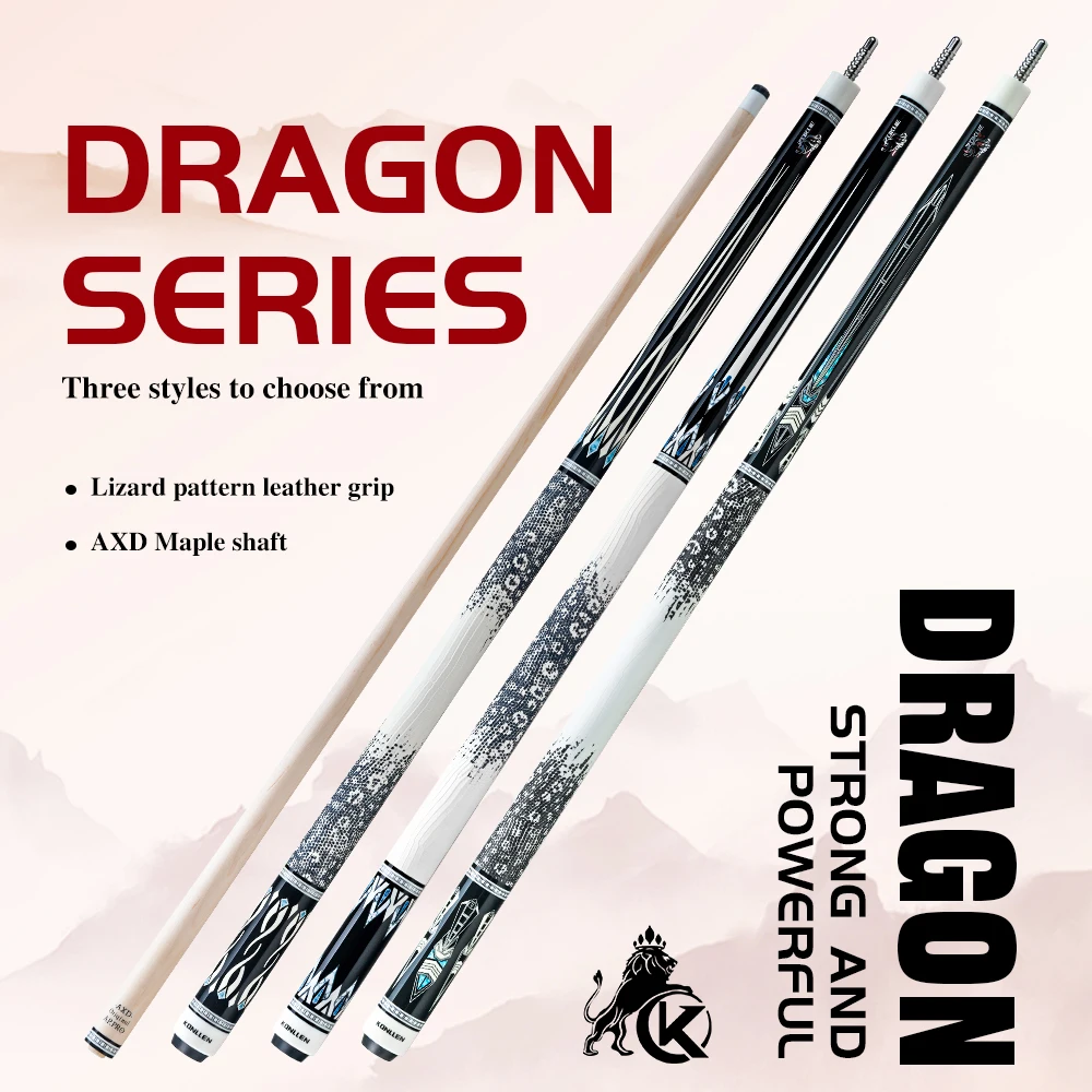 

Бильярдный кий KONLLEN с кленовым валом 10,5/11,5/12,5 мм, 8x8-контактный шарнир и кожаная ручка для бильярдного кия