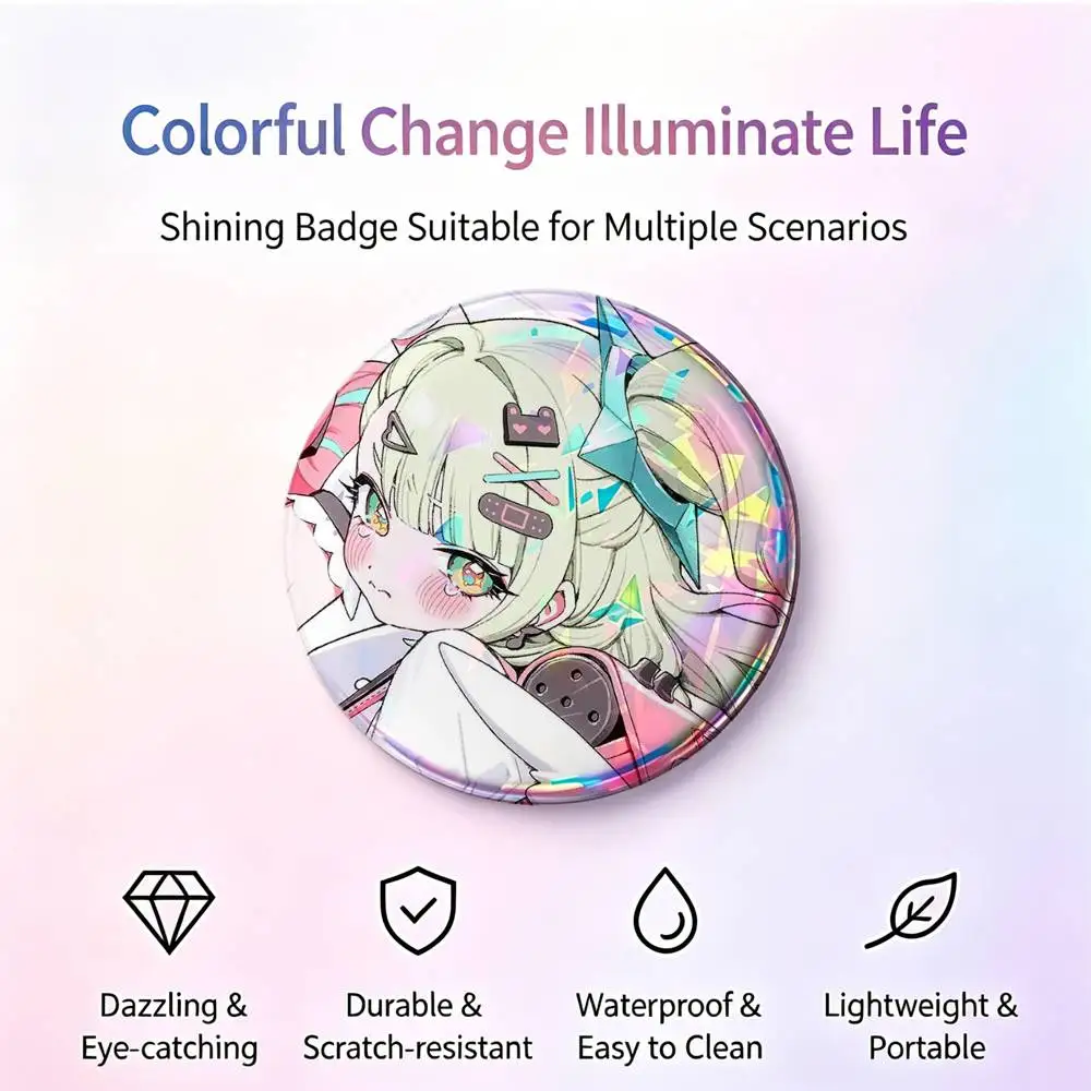 Aria Sunna ZZZ zenless zone Creative Tin Button Pins Brooch Badges Kids Gift
