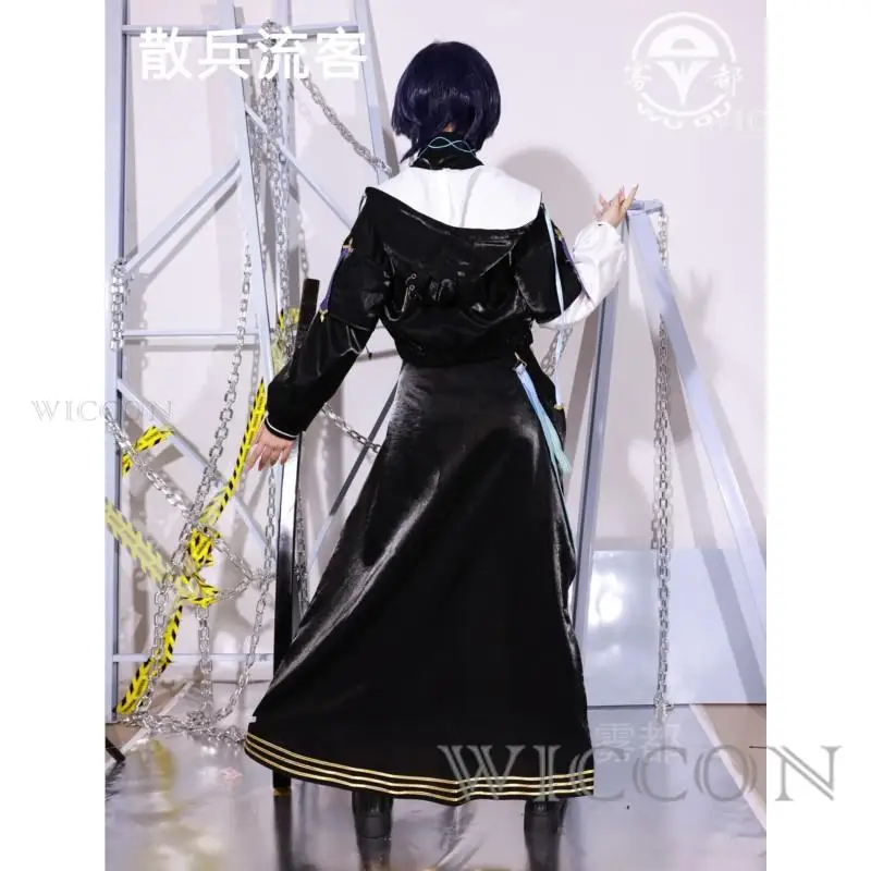 Andarilho Scaramouche Cosplay Traje, Jogo Genshin Impact, Gato bonito Casual Wear, Antiguidade