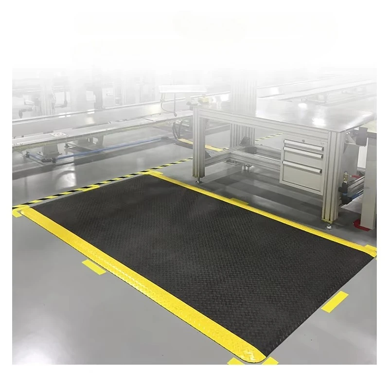 100 * 400 cm polyvinyl chloride electrostatic anti-fatigue pad rubber industrial floor mat non-slip and comfortable