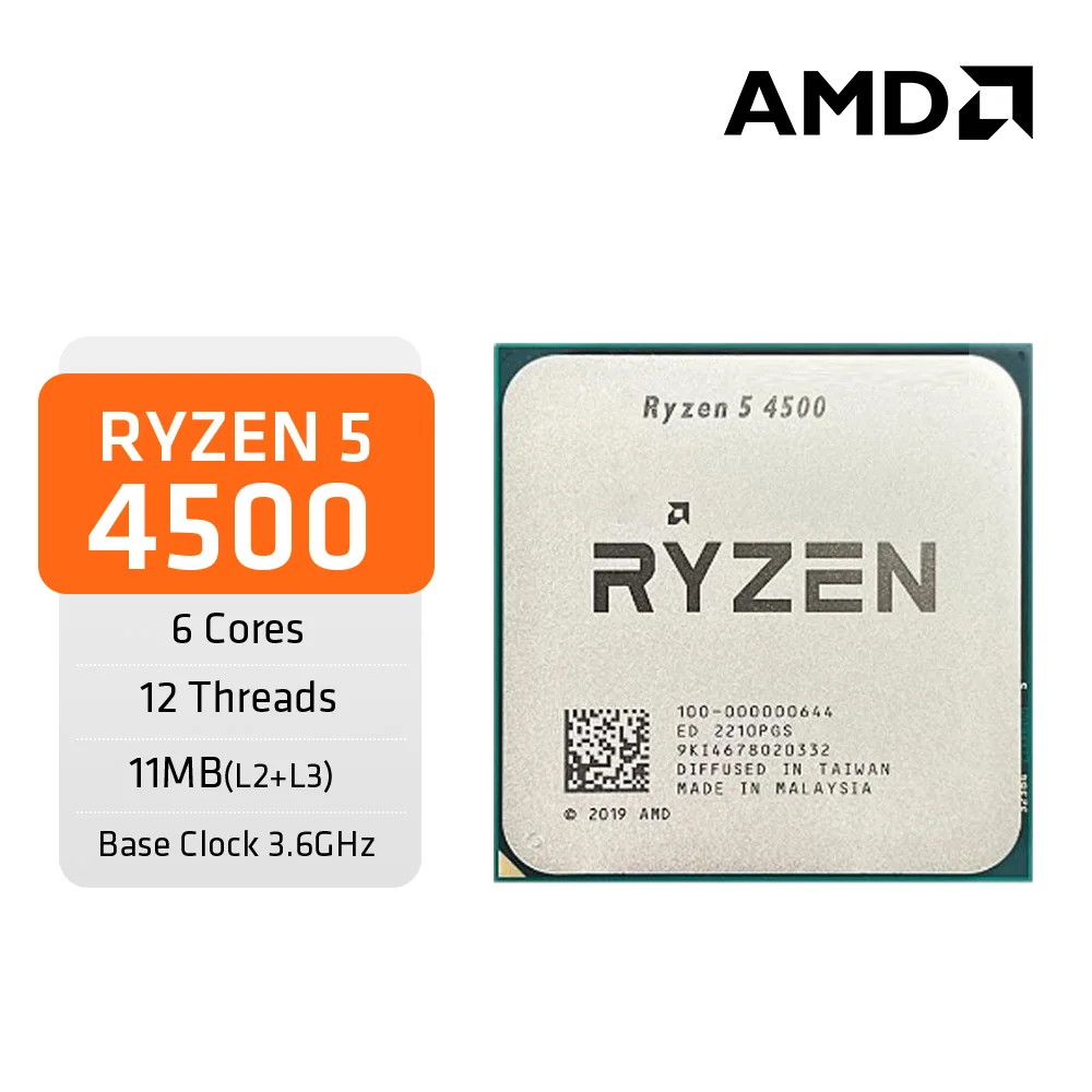 AMD Ryzen 5 4500 CPU and GIGABYTE A520M K V2 Motherboard kit 2*DDR4 Am4 Mainboard with R5 4500 6-core 12-thread Processor set