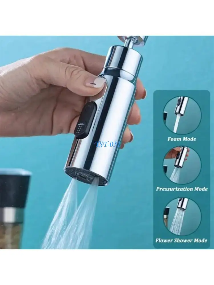 

E15A 3 Mode Mode Kitchen Faucet Sprays Head Head 360 -градусный вращающийся вывод Extender Гибкий вывод